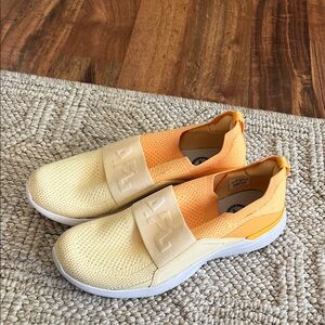 APL Women's Yellow and Orange Slip-On Sneakers